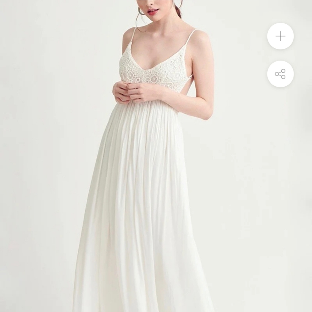 Shop hearts open back crochet maxi dress